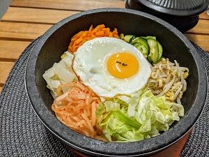 Vegetable dolsot bibimbap